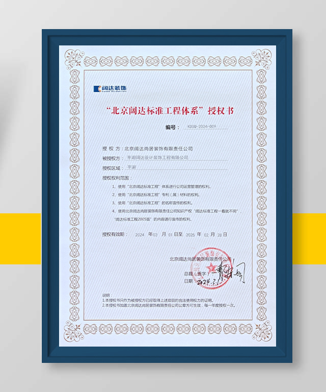 闊達(dá)授權(quán)證書